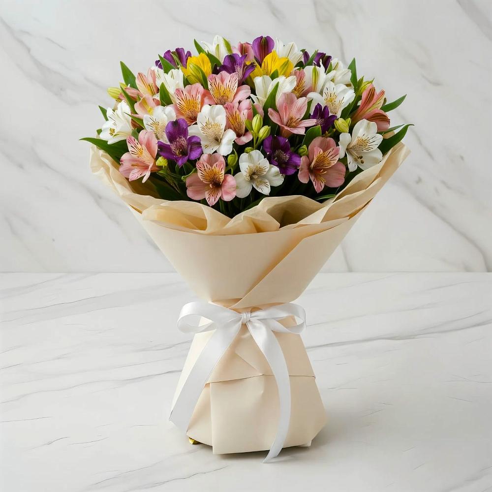 Букет цветов из: Альстромерии в Целеево