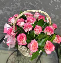 Цветочная композиция из Розы в корзине #REPLACE_PRED# Целеево