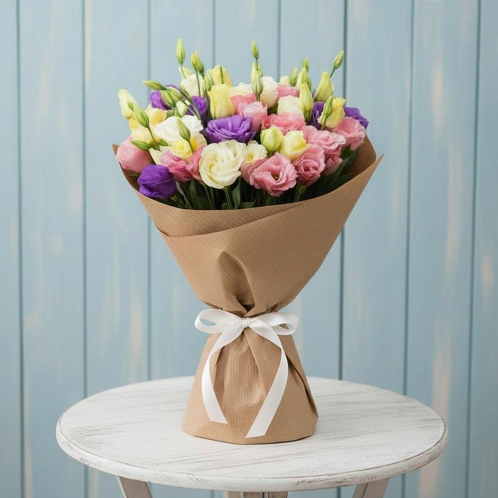 Букет цветов из: Лизиантусы в Целеево