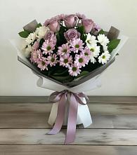 Букет цветов из:  Хризантемы и Розы в Целеево
