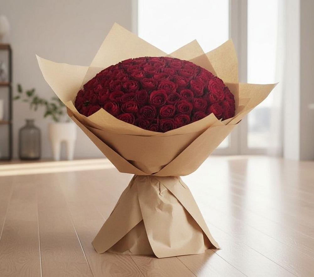 Букет 101 Красная роза в Целеево